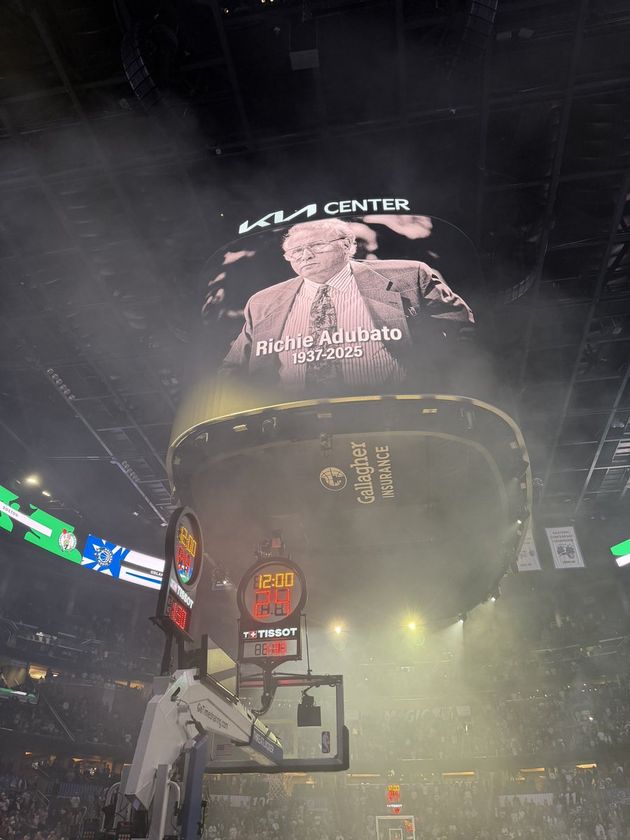 Dan_Savage's tweet image. Moment of silence honoring @OrlandoMagic legend Richie Adubato.

As a fellow @wpunj_edu alum, in his classic fashion, he would often tell people we were in the same graduating class. Rest easy, Richie. I’ll hold down the next reunion for you.