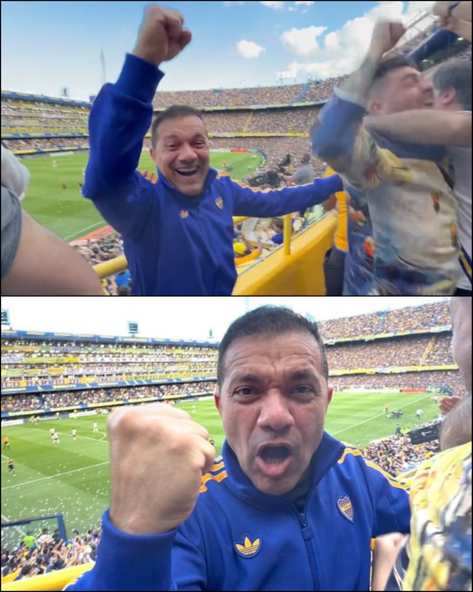 El querido Pedro Iarley, que algo sabe de hacerle un gol a River, estuvo presente en La Bombonera para el Superclásico que ganó Boca. Así festejó el gol de Changuito Zeballos 🤩
