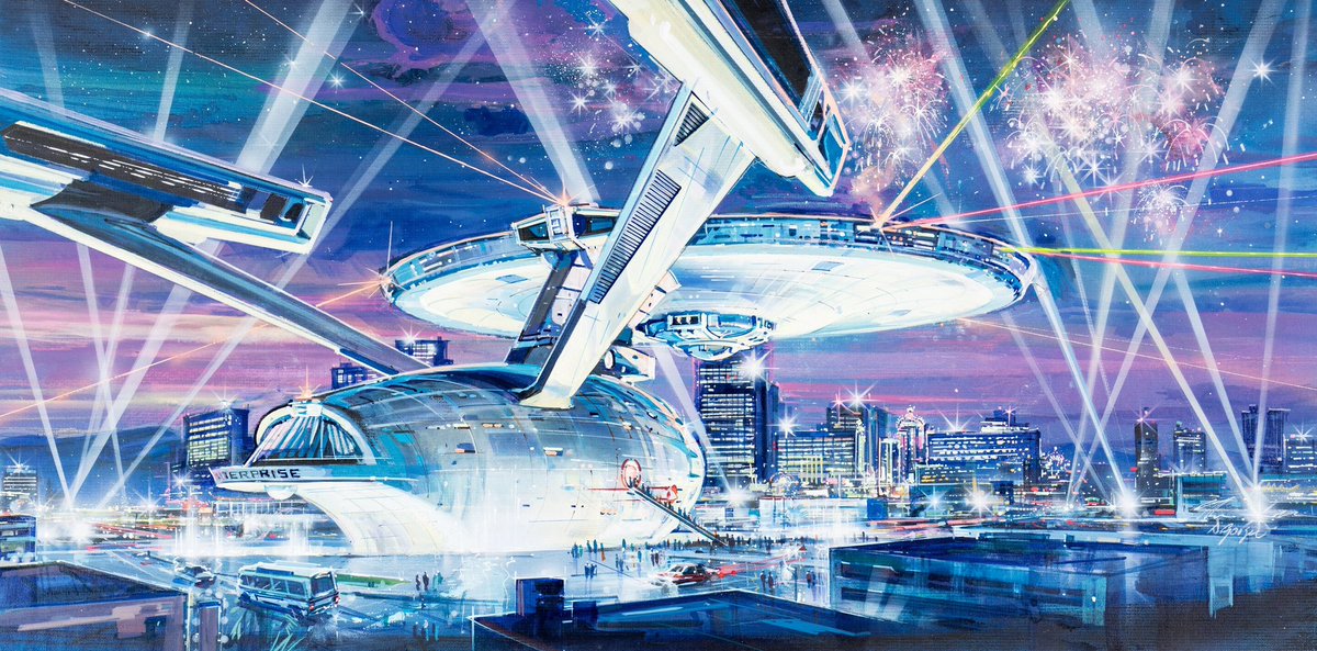 Ambitious concept art by Dan Goozee for Star Trek The Experience at the Las Vegas Hilton, 1998