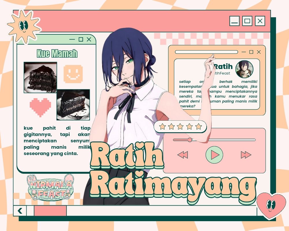 ㅤㅤ
Sorak sorai festival disertai dengan harumnya masakan berhasil mewujudkan mimpi mereka untuk terbebas dari belenggu masa lalu, dengan itu pula aku, 𝓡atih𝓡atimayang, telah sukses membawakan Kue Mamah untuk menemani perjalanan mereka. 
ㅤㅤ