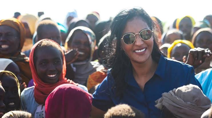 This is Tasabeeh Al-Mubarak, a media presenter on Sky News Arabia, which is owned by the UAE.
And this is her husband, Ibrahim Al-Mirghani, a former minister in Al-Bashir’s government that fell after the December Revolution. He’s also part of the “tasees” alliance that supports .