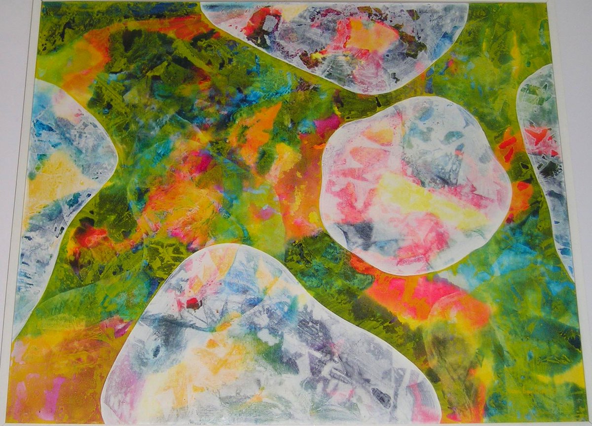 "Micro Macro 71" painted fifty-seven years ago in 1968, acrylic on canvas by Netherlands-born Canadian painter Henri van Bentum (1929-2022), "Micro-Macro 71". #COP30 #Belem <a href="/BrianWEJohnson/">BWEJ</a> ©Natasha van Bentum. chandra.harvard.edu/art/color/