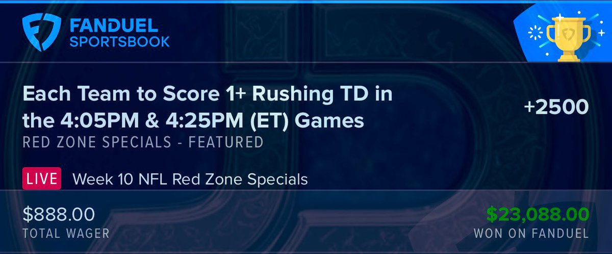 FanDuel finally gave us a good price on this.

Rt and reply with cashapp doing a giveaway for lunch tomorrow.