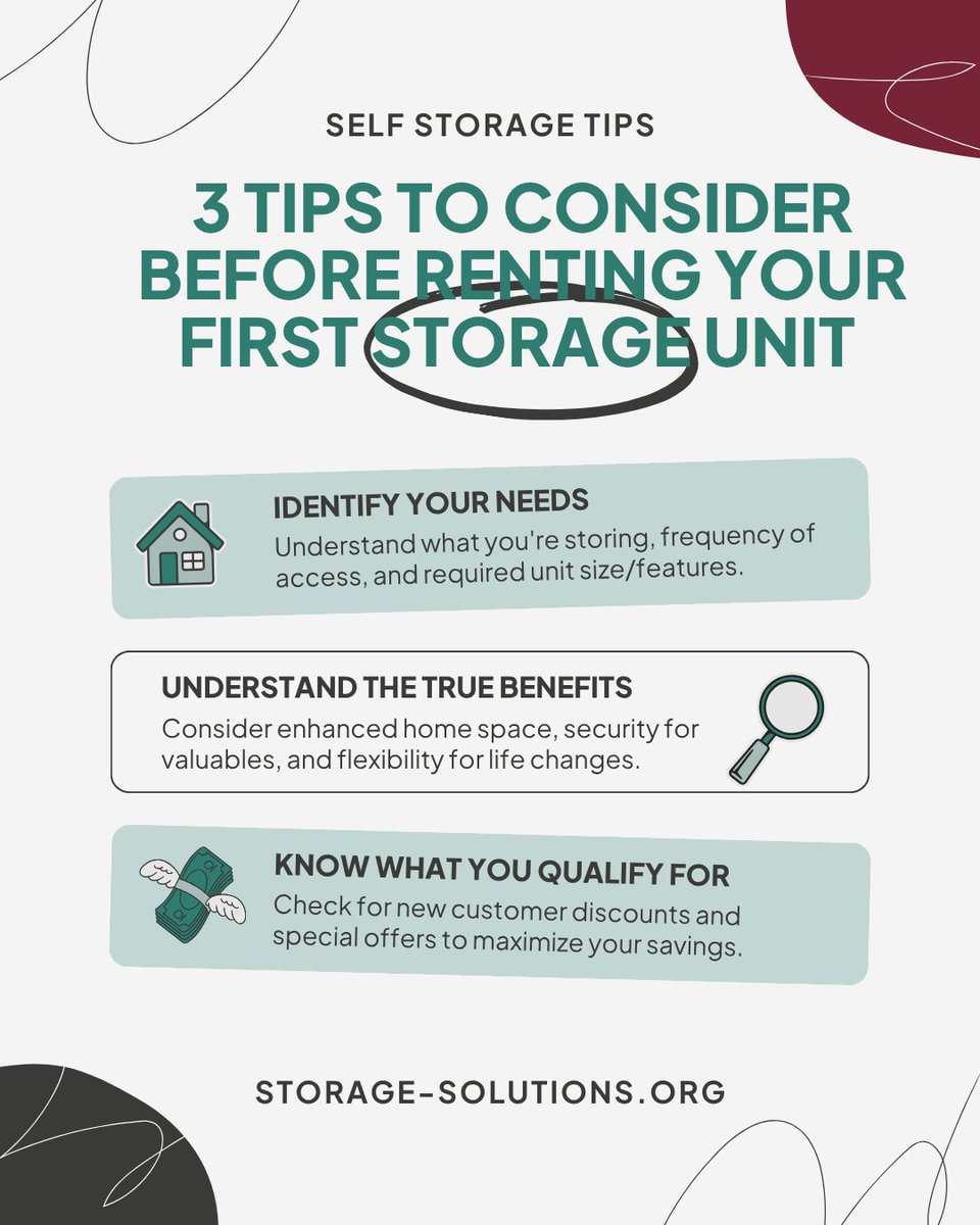 StoringAZ's tweet photo. Getting self-storage shouldn't be complicated! 🔑
Before you reserve your first unit, make sure you know exactly what you're looking for.
#SelfStorageTips #Decluttering #HomeOrganization #SmartSaving #StorageSolutions https://t.co/CDbvOI71Bq