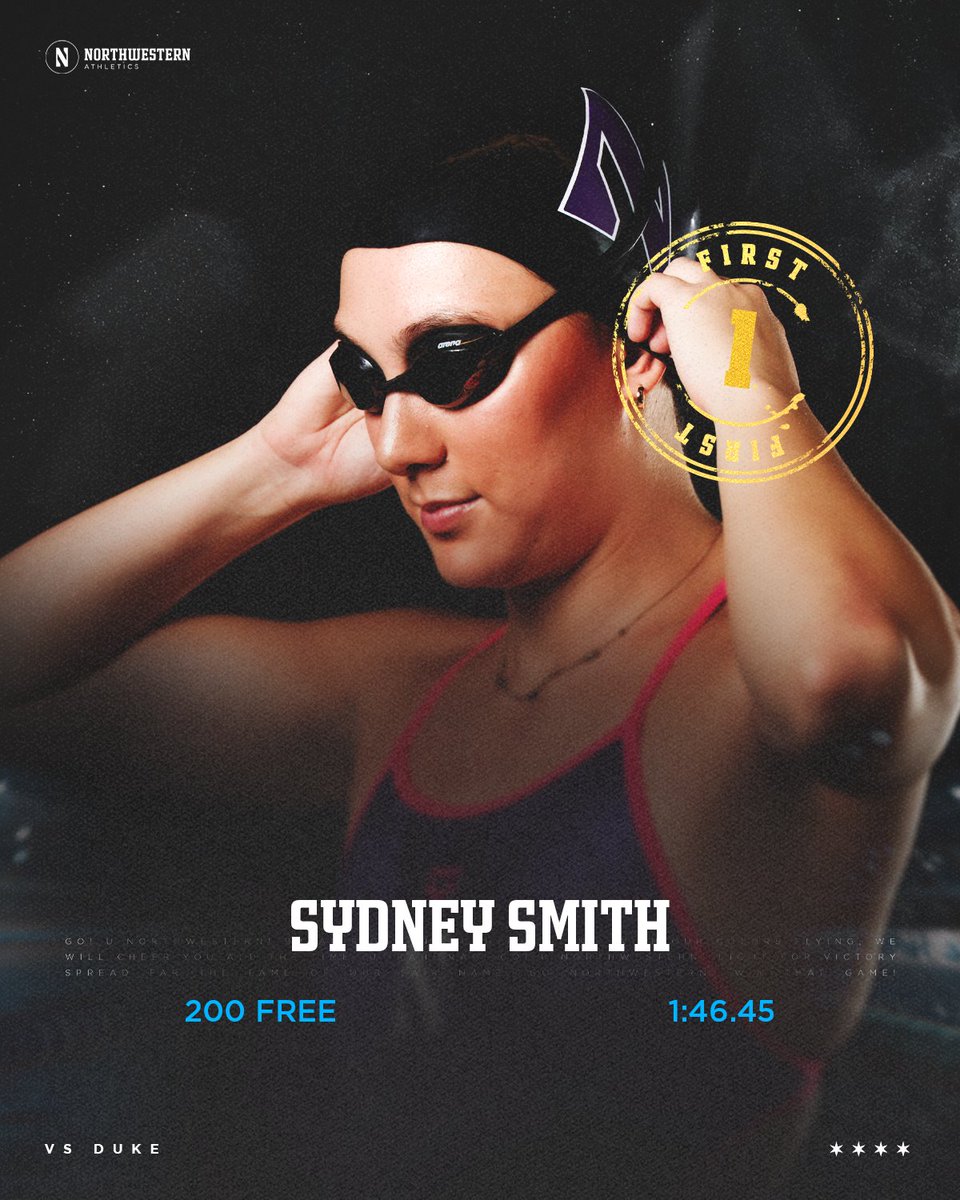⭐️ Jr. Sydney Smith logged a 1:46.45 finish in the 200 free on Friday

✔️First-place finish ✔️9th in the Big Ten