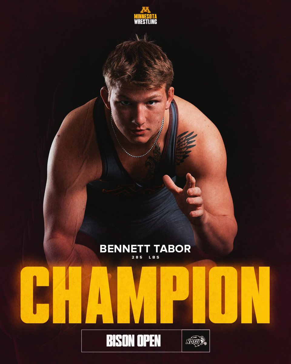 GopherWrestling's tweet photo. Down 2-1 going to the 3rd period, Tabor quickly evens the match and then scores a takedown in the closing seconds with riding time for a 6-2 win over Nebraska's Cade Ziola to win the heavyweight crown! https://t.co/N8ClvrMgmb