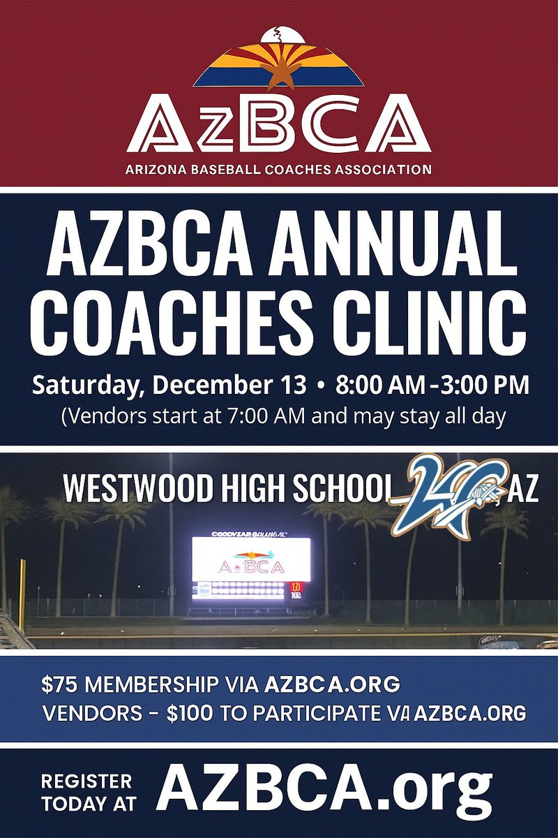 🚨 Annual AzBCA clinic date announced! 🚨 See below and stay tuned for more information ⬇️