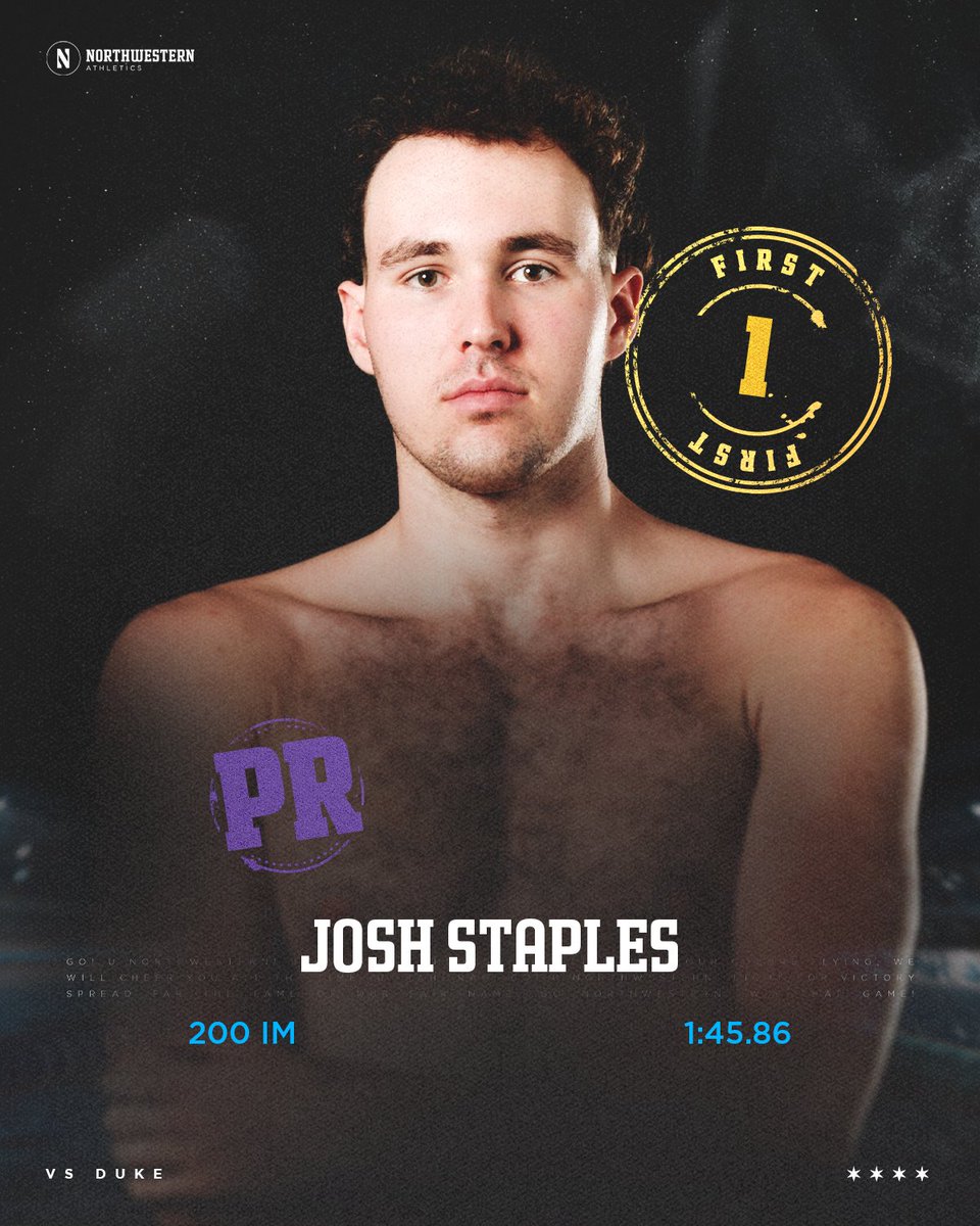 ⭐️ So. Josh Staples posted a 1:45.86 finish in the 200 IM on Saturday

✔️PR ✔️First-place finish ✔️2nd in the Big Ten