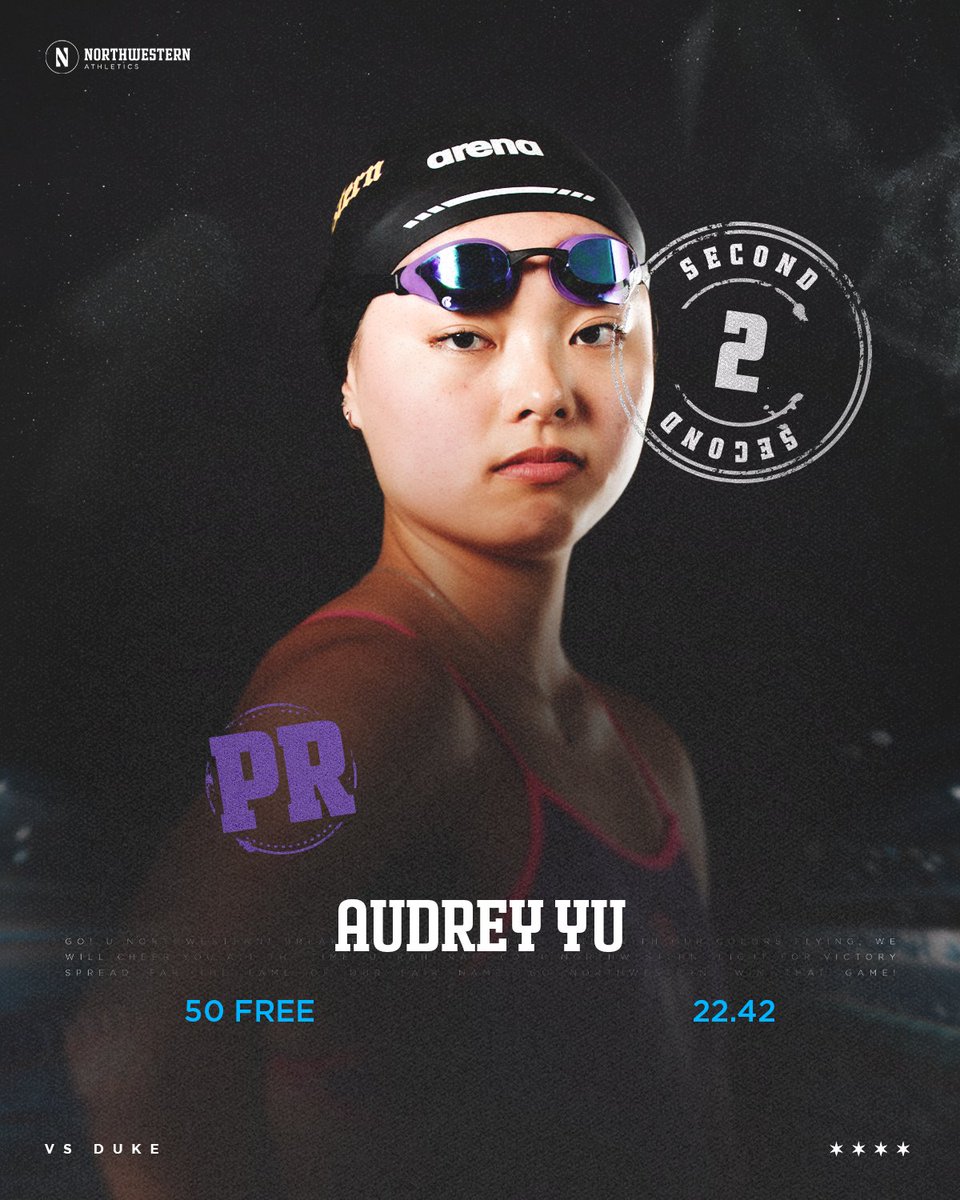 ⭐️ Sr. Audrey Yu posted a 22.42 finish in the 50 free on Friday

✔️PR ✔️Second-place finish ✔️9th in the Big Ten