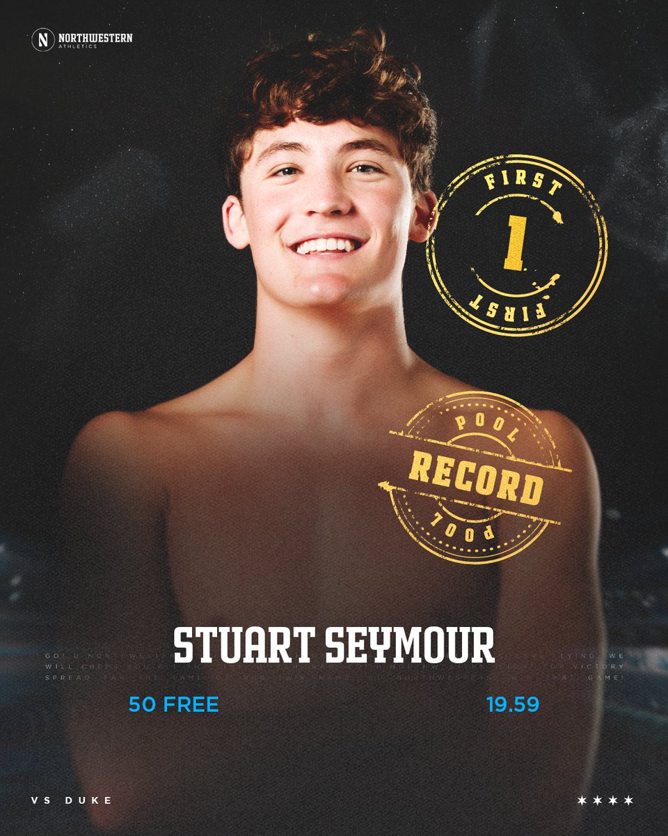 ⭐️ Jr. Stuart Seymour notched a 19.59 finish in the 50 free on Friday

✔️Pool Record ✔️First-place finish ✔️3rd in the Big Ten