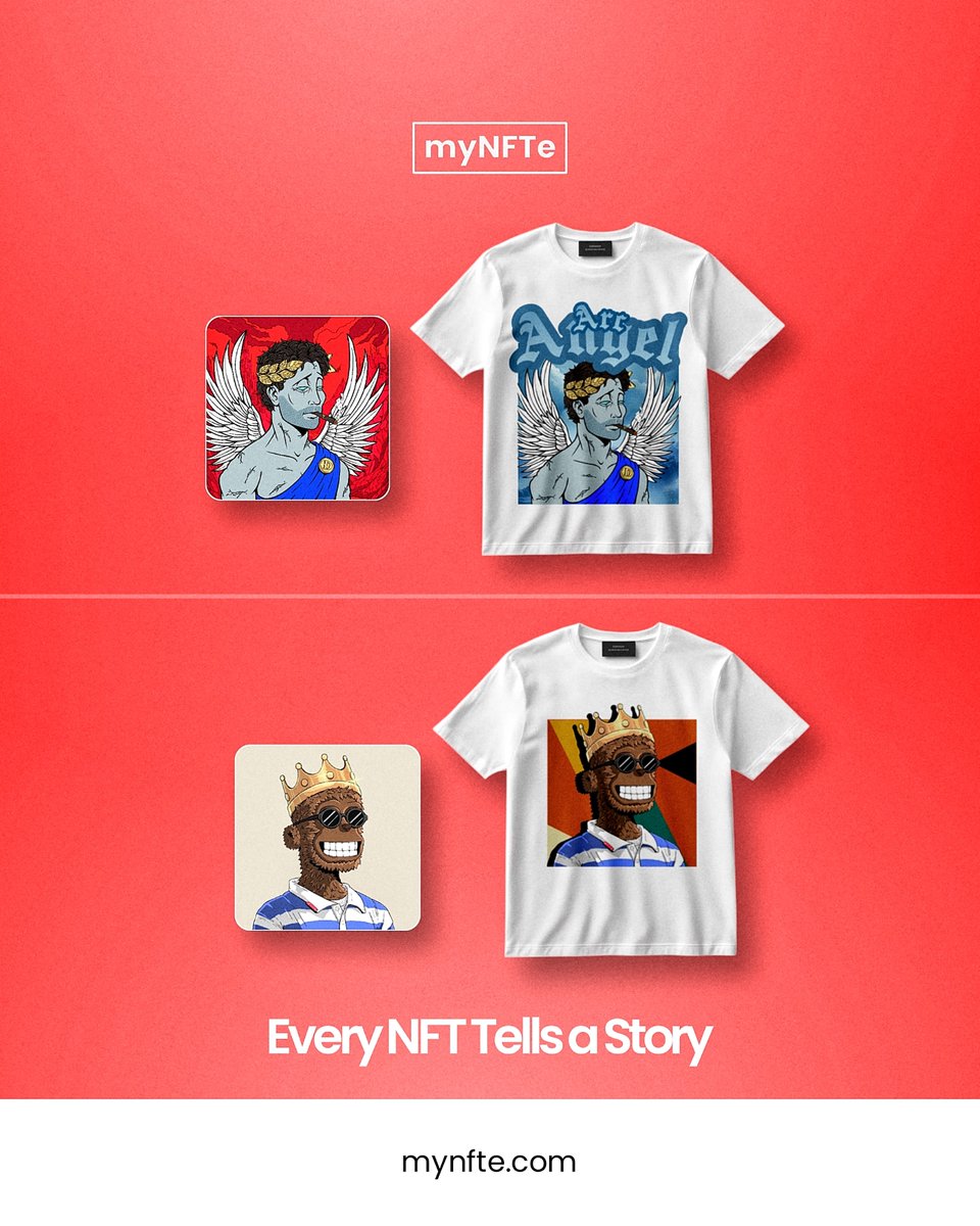 mynftecom's tweet image. Every NFT has a story.
Color, energy, personality.
These are mine and they inspired the first myNFTe holder collection. 👕

@BoredApeYC @Haxz_xyz @DeGodsNFT @MidEvilsNFT @y00tsNFT 
#myNFTe #NFTculture #Web3style