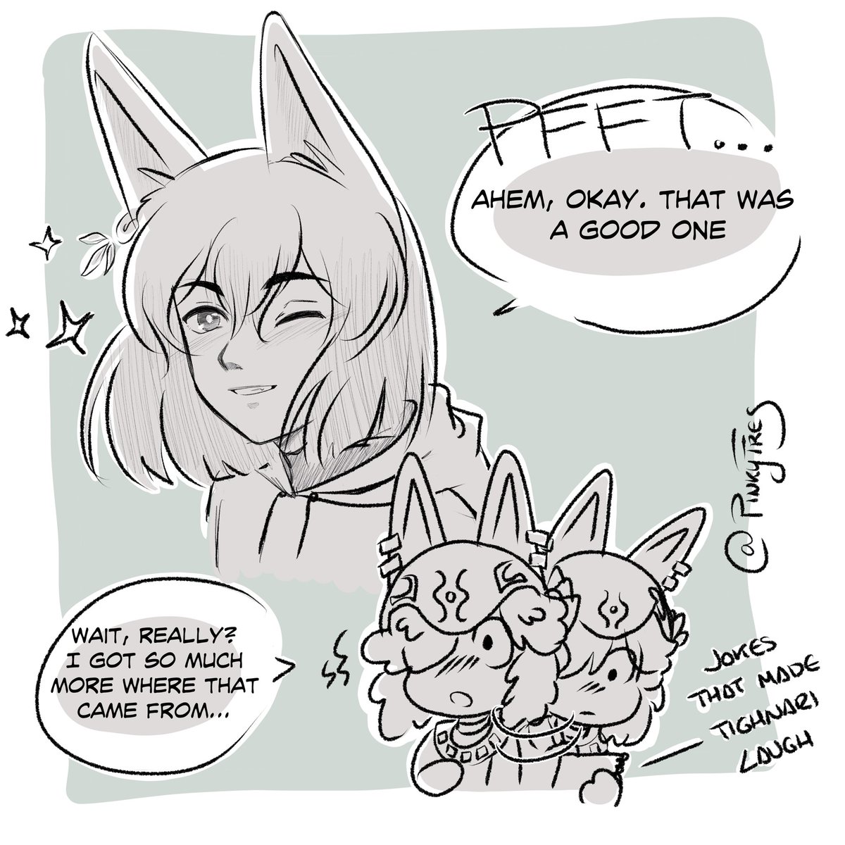 pinkyfres's tweet image. Cyno is a silly little guy #cyno #tighnari #cynonari