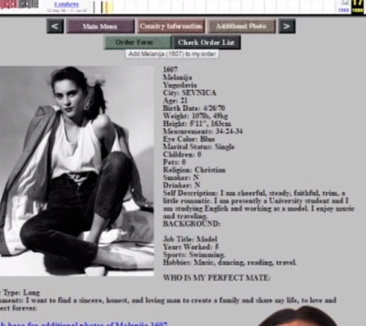 Trump’s wife. 

Description for the visually impaired: she is for sale. #Mamdani