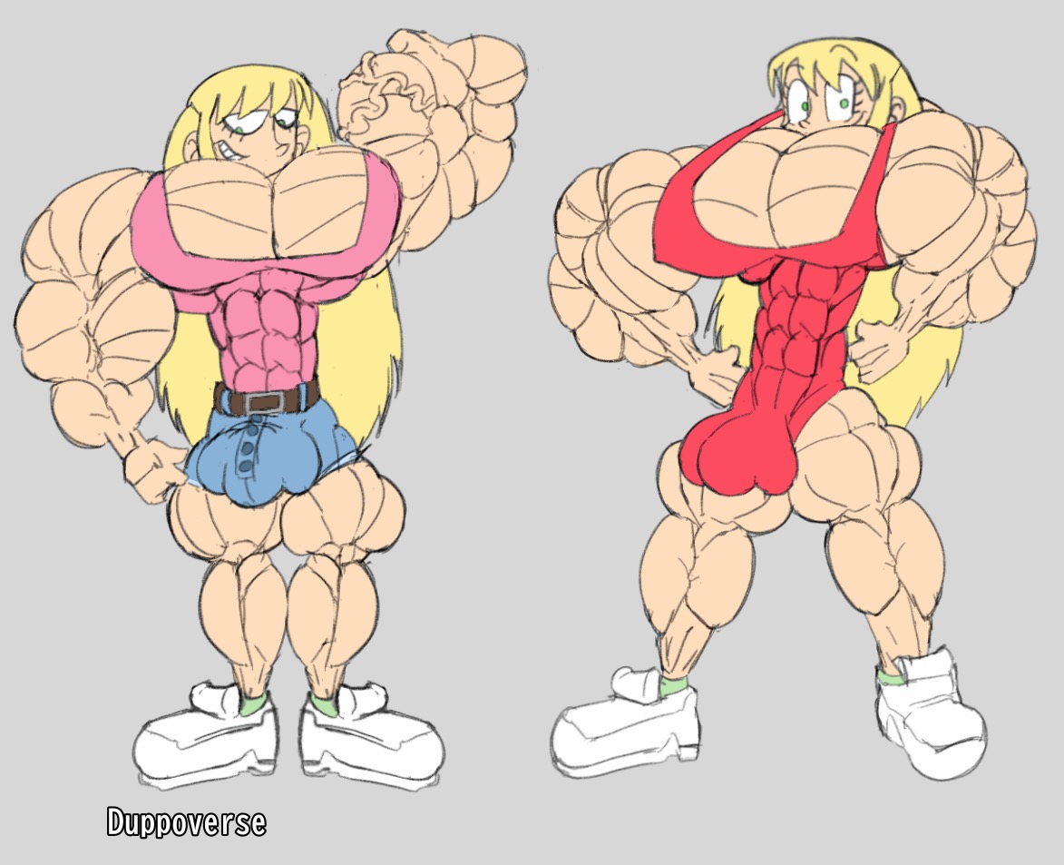 Another DuppoVerse Character, you can offer her a name if you want.
#musclewomen #futanari