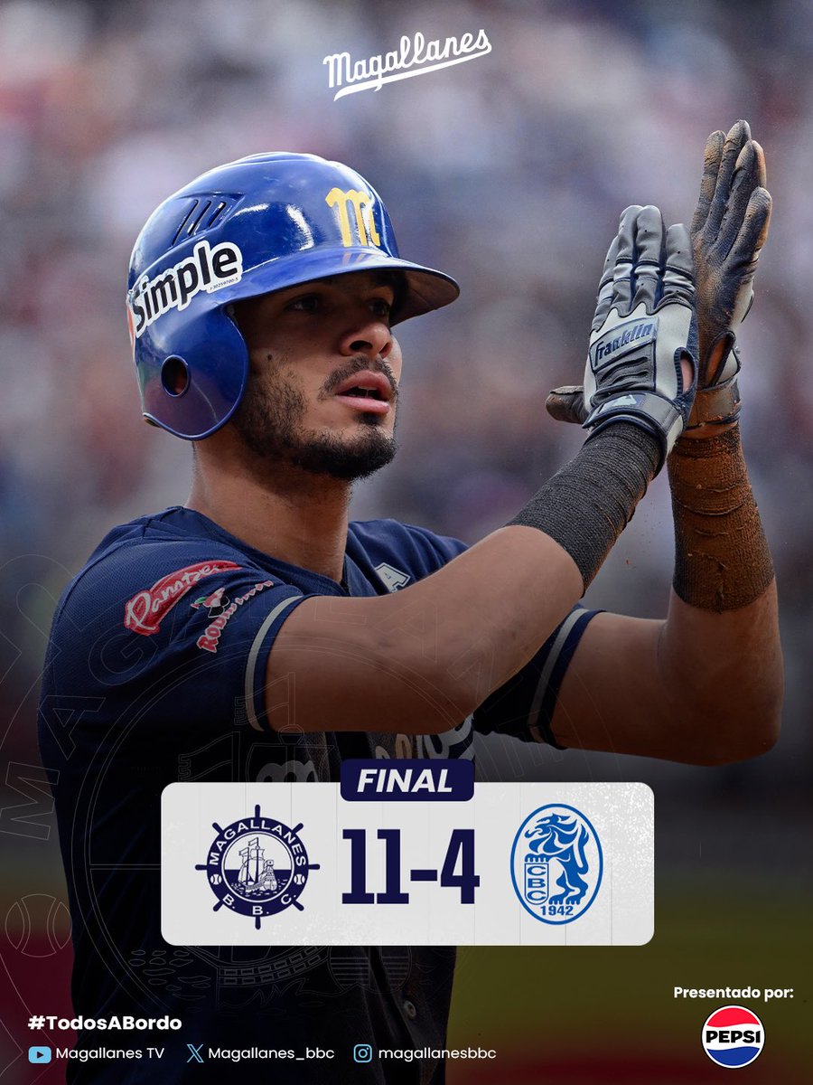 Magallanes_bbc's tweet photo. ¡Una victoria más en el Monumental!☝🏼⚓️

Seguimos, y vamos por más 💪

#Magallanes #Todosabordo https://t.co/cht4KajjiC