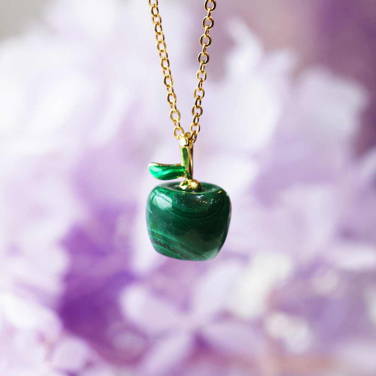 0905121 セール❗️グリーン天然黒曜石狐ネックレス 0905121 セール