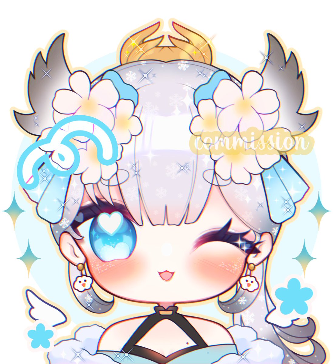 recent ych chibi icon commission 💙✨
