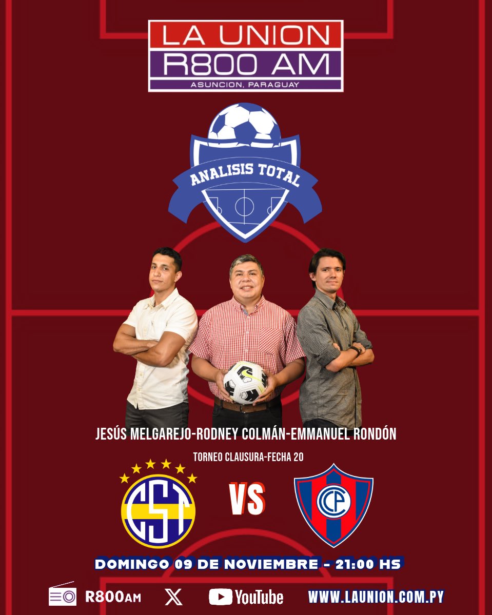 analisisAM's tweet photo. Increíble fecha en el fútbol paraguayo: Cerro Porteño, que jugó gran parte del ST con uno menos, no pasó del 0-0 contra Trinidense.

Entretanto, Guaraní, que tenía la gran chance de asaltar el liderato, sufrió una remontada ante Libertad.

Lo analizamos en minutos por @Launionam. https://t.co/RAlpIclKVi