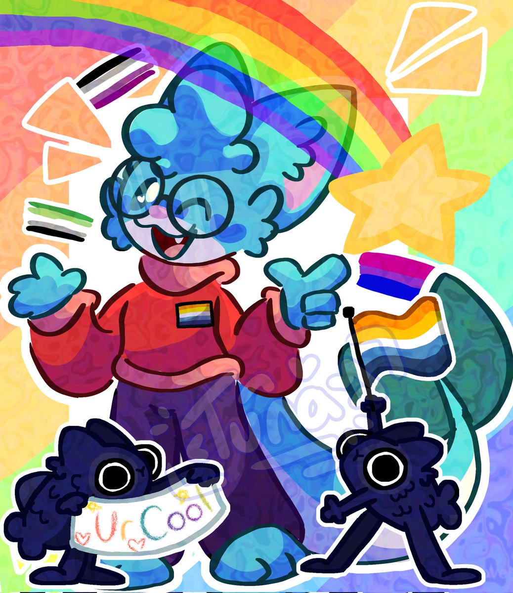 This is just a reminder that I fully love and support my fellow lgbtq+ sillies. 
Hatred and/or discrimination of any kind is not welcome here. ^w^
