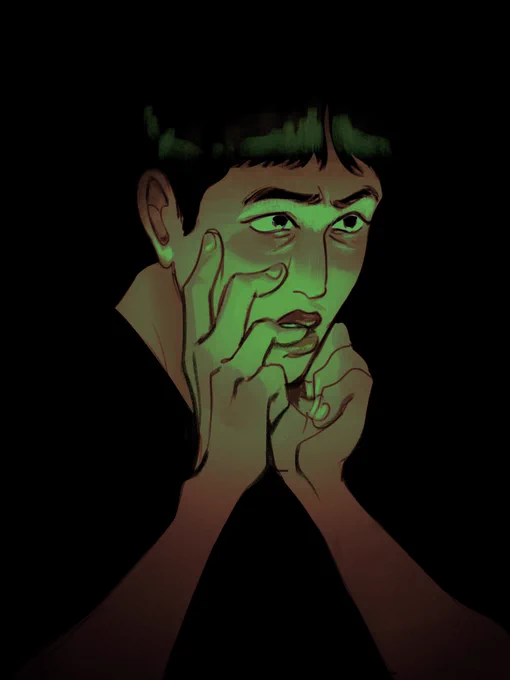 Landed myself in artblock hell so I had to experiment with jongwoo again bc that's apparently my go-to cure rn #strangersfromhell #sfh
