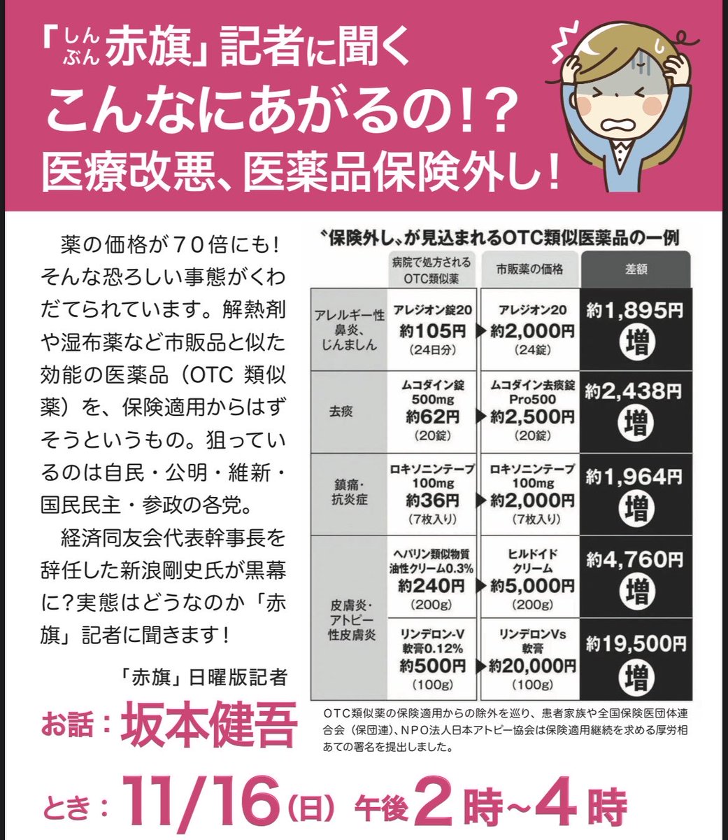 おはようございます☀
今週は錦糸町駅北口から朝のご挨拶。
前衆院議員候補の原努さんがマイクを握っています。
高市政権のもとで、労働時間の規制緩和や医療改悪がすすめられ、同時に大軍拡が企てられています。
今週日曜日にOTC類似薬品の保険適用除外はどういうことか、学習会を予定しています。