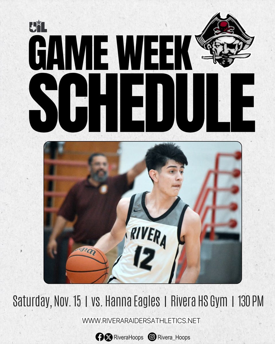 Game Week! 🏀

We’ll be working hard all week in practice before hosting Hanna this Sat or our first game of the season. This one’s a non-district matchup against a 32-6A opponent.

📍 Be there early.
📣 Get loud.
🕒 Stay late.

#RaiderNation #ItStartsWithUs #ISWU