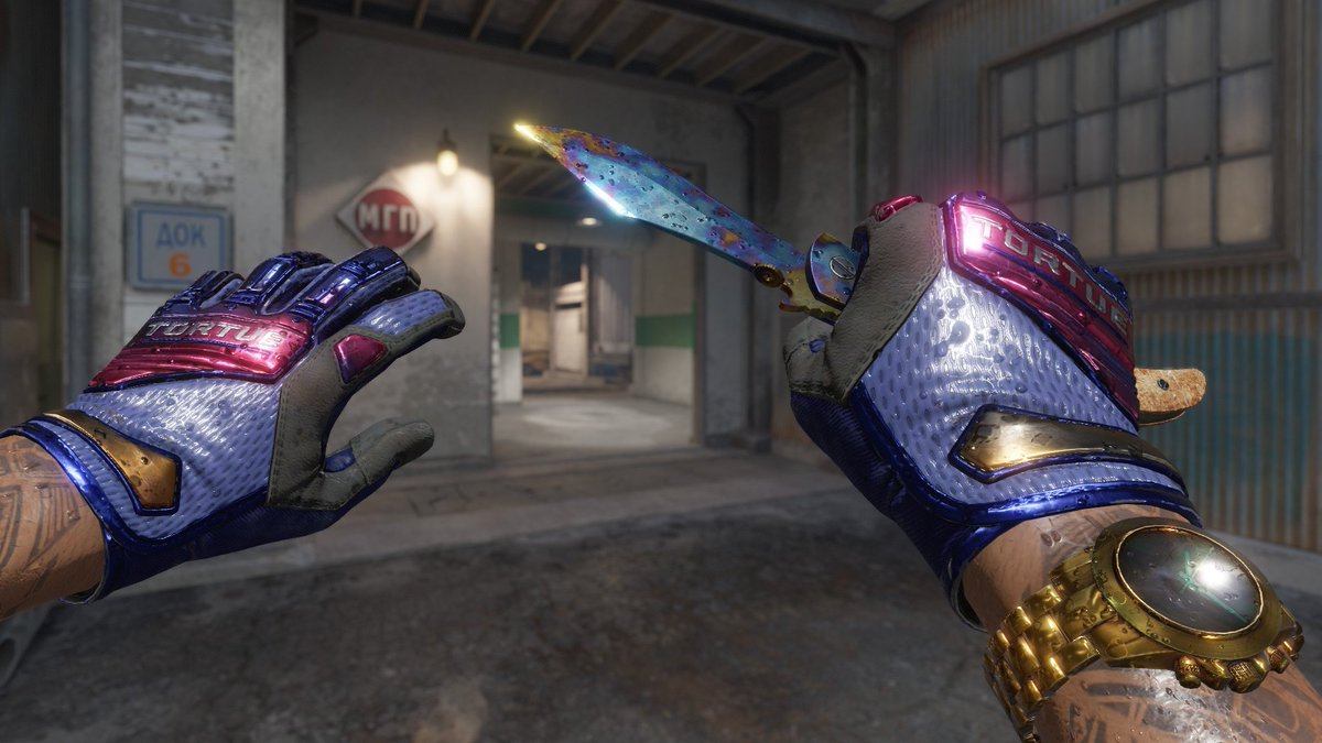 cryptCS2's tweet image. This is my Navaja Case Hardened #595 in field tested. 
Love the pattern. Looks like a flame tip.🔥