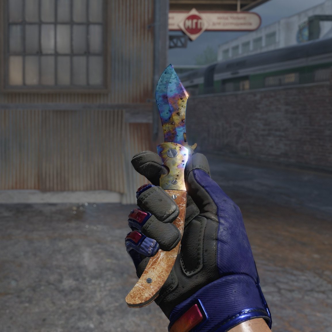 cryptCS2's tweet image. This is my Navaja Case Hardened #595 in field tested. 
Love the pattern. Looks like a flame tip.🔥