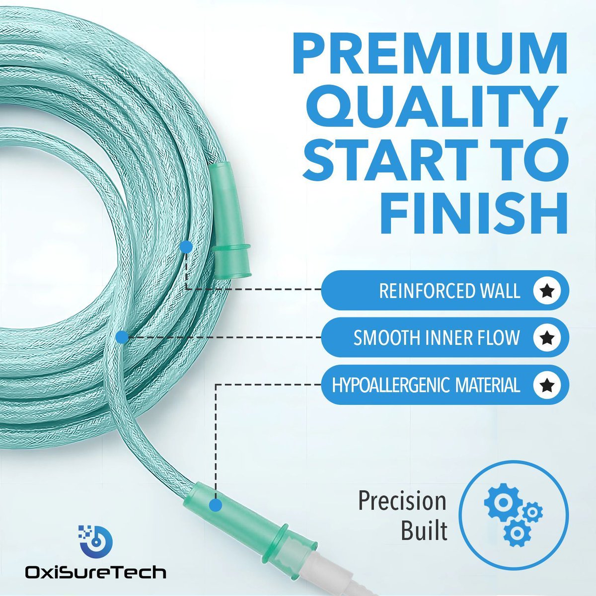 oxisuretech's tweet image. 💎 Precision you can trust, comfort you can feel.
 Every OxiSureTech tube is built with care — from reinforced walls for durability to hypoallergenic materials for everyday safety. Because when it comes to your oxygen flow, quality isn’t optional — it’s essential. #OxiSureTech