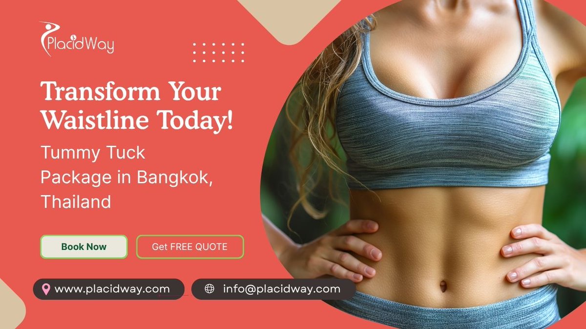 PlacidWay's tweet image. Struggling with stubborn belly fat? Transform your body with a tummy tuck in Bangkok via PlacidWay. Get free quote: placidway.com/package/2901/T… #plasticsurgery #cosmeticsurgery #placidway