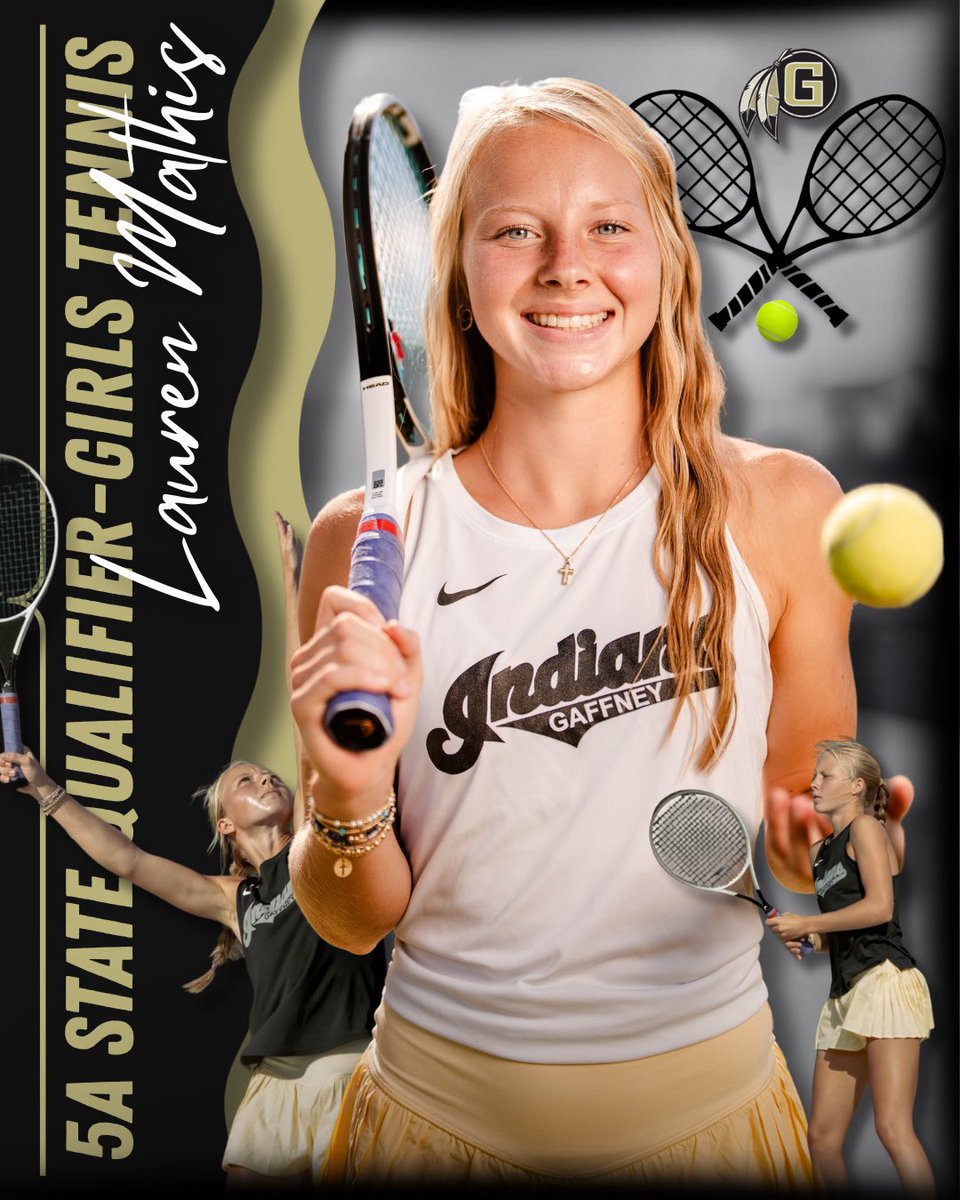 GaffneyGBB's tweet image. Our girl @laurenmm27 is making her 3rd consecutive individual 🎾 state tournament appearance tomorrow morning! 

Go compete, Bow! We are proud of you!