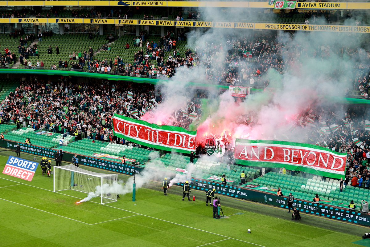 Commandos 84 (Cork City) at the FAI Cup Final today.