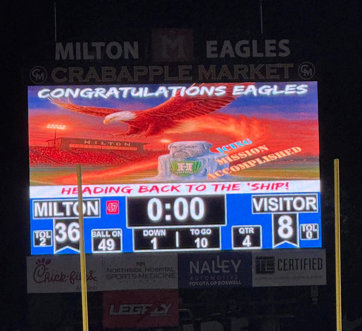 Milton High School Football tweet media