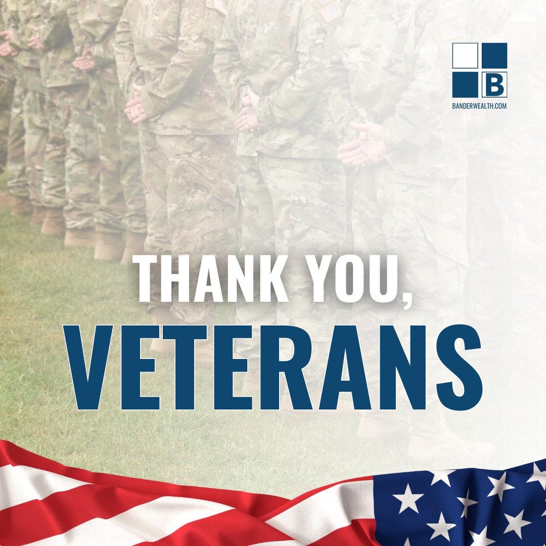 To all who have served, thank you.

Your courage and dedication safeguard the freedoms we cherish every day.

#VeteransDay #BANDERWealthManagement