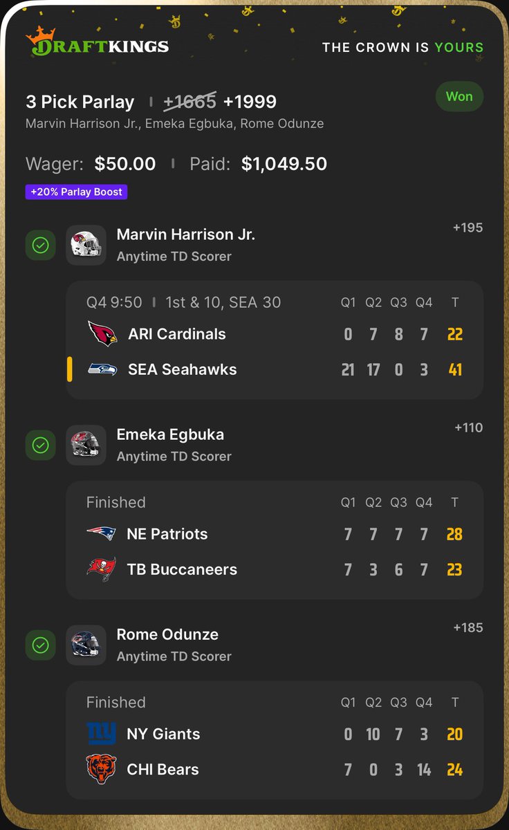 ReadTheGreen_'s tweet photo. ✅ ANOTHER $1K PARLAY CASH!! 💰
🎯 Posted in the @MoshPickDiscord
⭐️ RTGMOSH for 50% off 1st month
🔗 https://t.co/tDnLhRdfbG https://t.co/DhUBhn4iF3