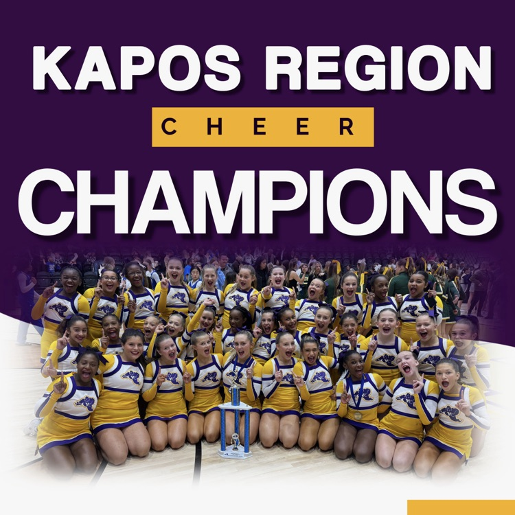 Congratulations to BGJHS Cheer who were crowned the KAPOS Region Champions! Go Purples! #BeTheBest