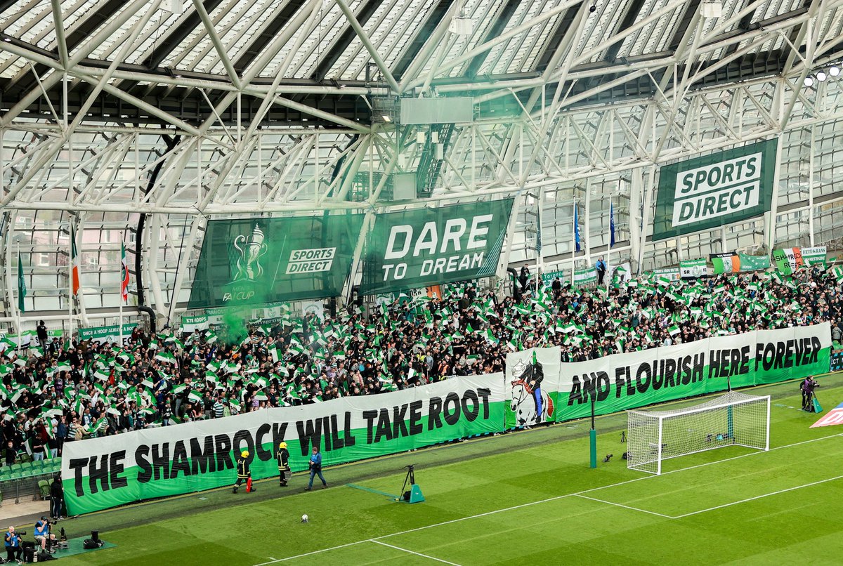 Shamrock Rovers display against Cork City at the FAI Cup Final.
