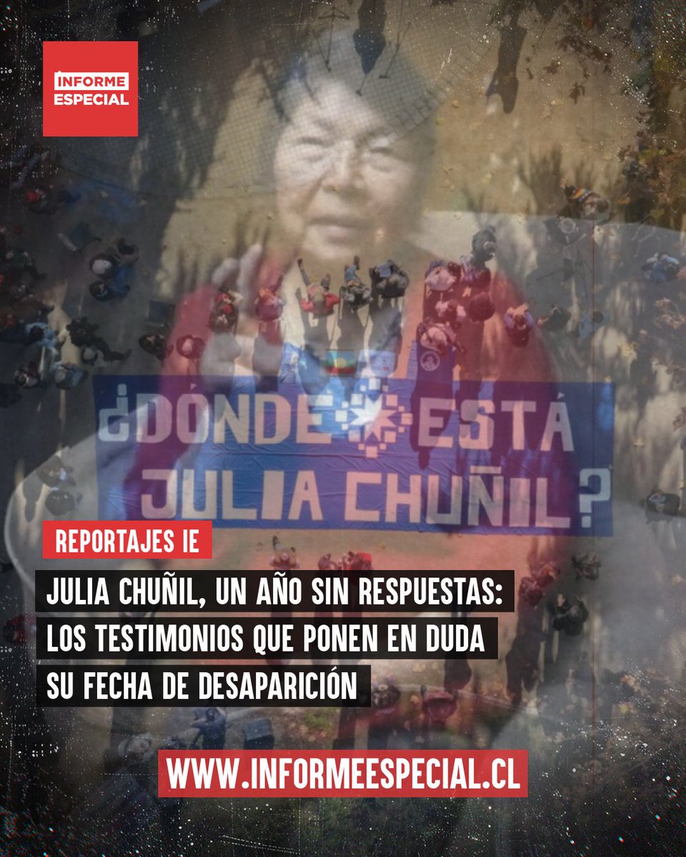 iespecialTVN's tweet photo. 🟥 REPORTAJES IE | 📝 A un año de su desaparición, Fiscalía decidió hablar por primera vez del caso Julia Chuñil en televisión. https://t.co/t1DPUIkzsK