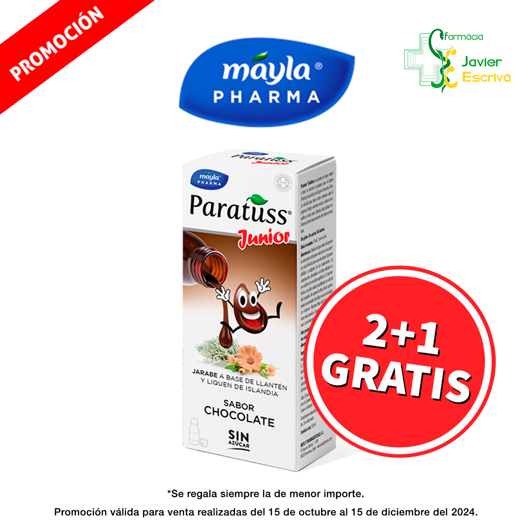 A partir de ahora, en la Farmacia Escrivà, os ofrecemos una nueva promoción que no os podéis perder.
Encontrareis la PROMOCIÓN 2+1 en todos los productos de Máyla pharma. Así, si compráis 2 productos, os regalamos el tercero (siempre el de menor precio). ¿Una buena idea no?