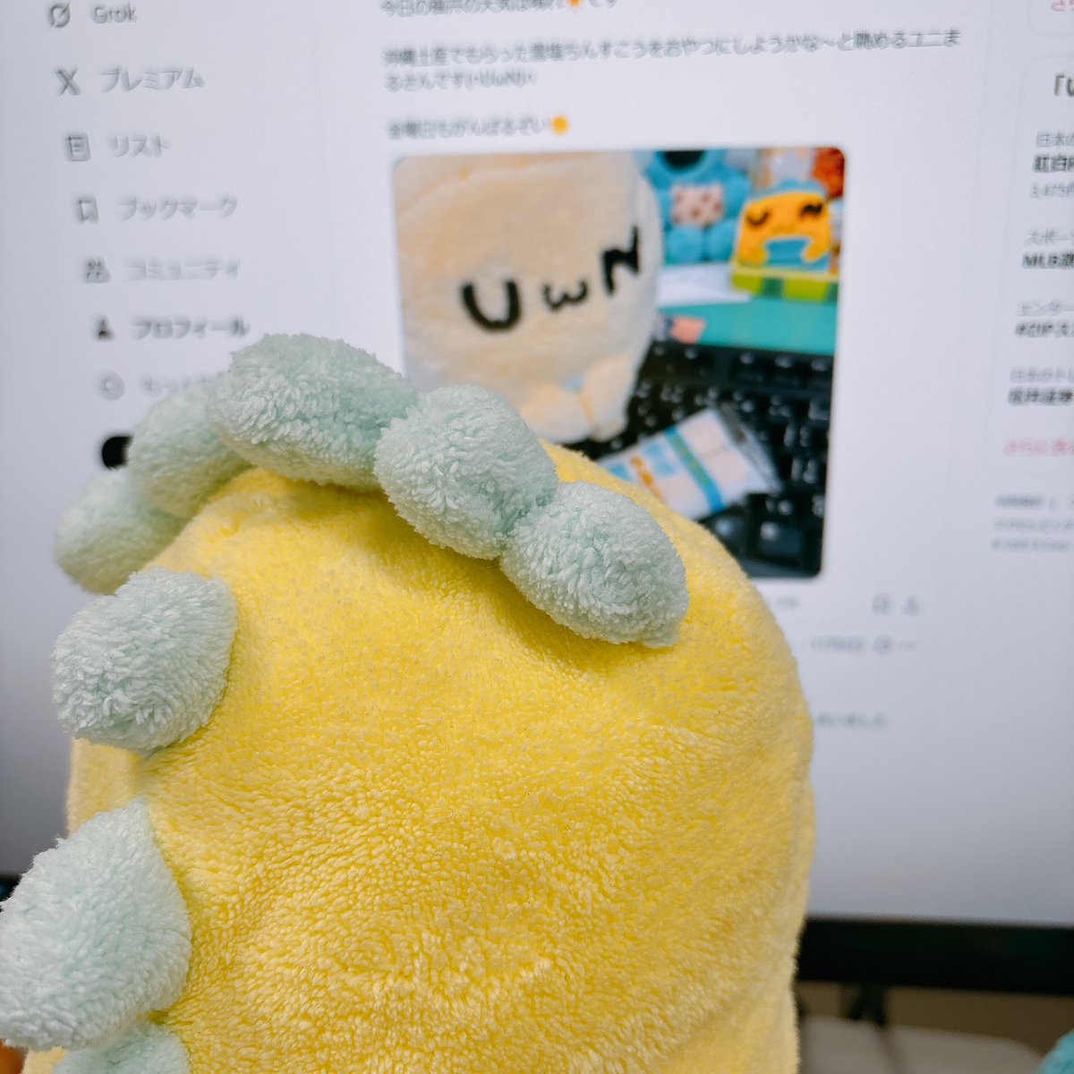 uniform_next's tweet image. おはようございます(｀UωN)
今日の福井の天気は雨☔です

最近ついったー（X）あんまりできてないんじゃない？ってチェックするユニまるさんです（後頭部）。最近本当に⋯朝しか来れなくて⋯_(:3」∠)_
せめてリプライだけでもがんばりたいです✊️

#企業公式が毎朝地元の天気を言い合う