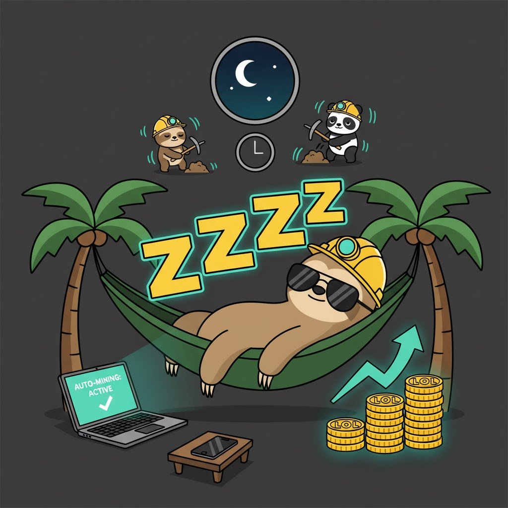 lazy update:

still sleeping
miners still mining
$LOL still getting bought off the market every NFT mint
your bags still growing

this is the system working exactly as designed

no charts needed... just vibes and naps