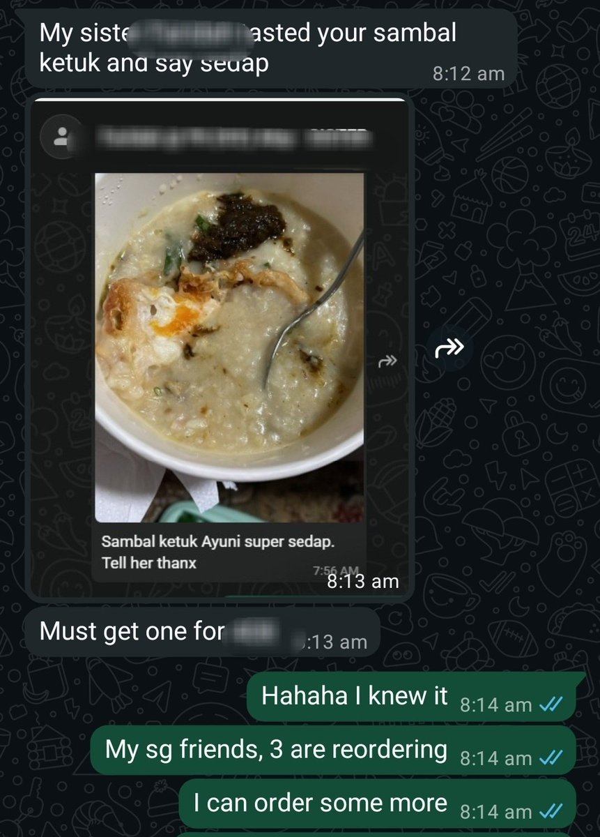 Lol. Buat la apps apa bagai. Identity sebagai makcik tak boleh dipisahkan.
Beria-ia buat app bagai sekali jadi stockist sambal hitam. 
🤣🤣🤣🤣🤣