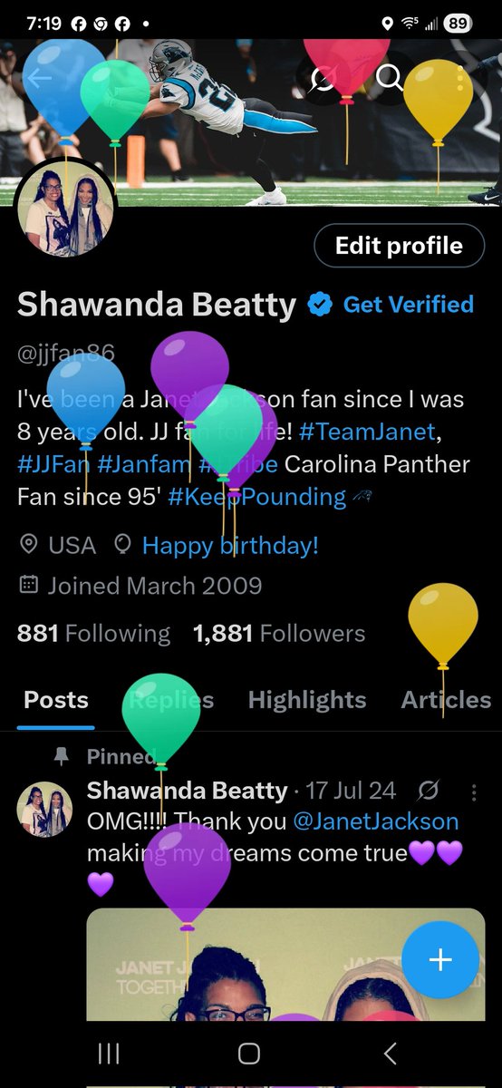 jjfan86's tweet image. Happy Birthday to me🥳🎉🎂🎈
Balloons on my page 😁
#ScorpioSeason