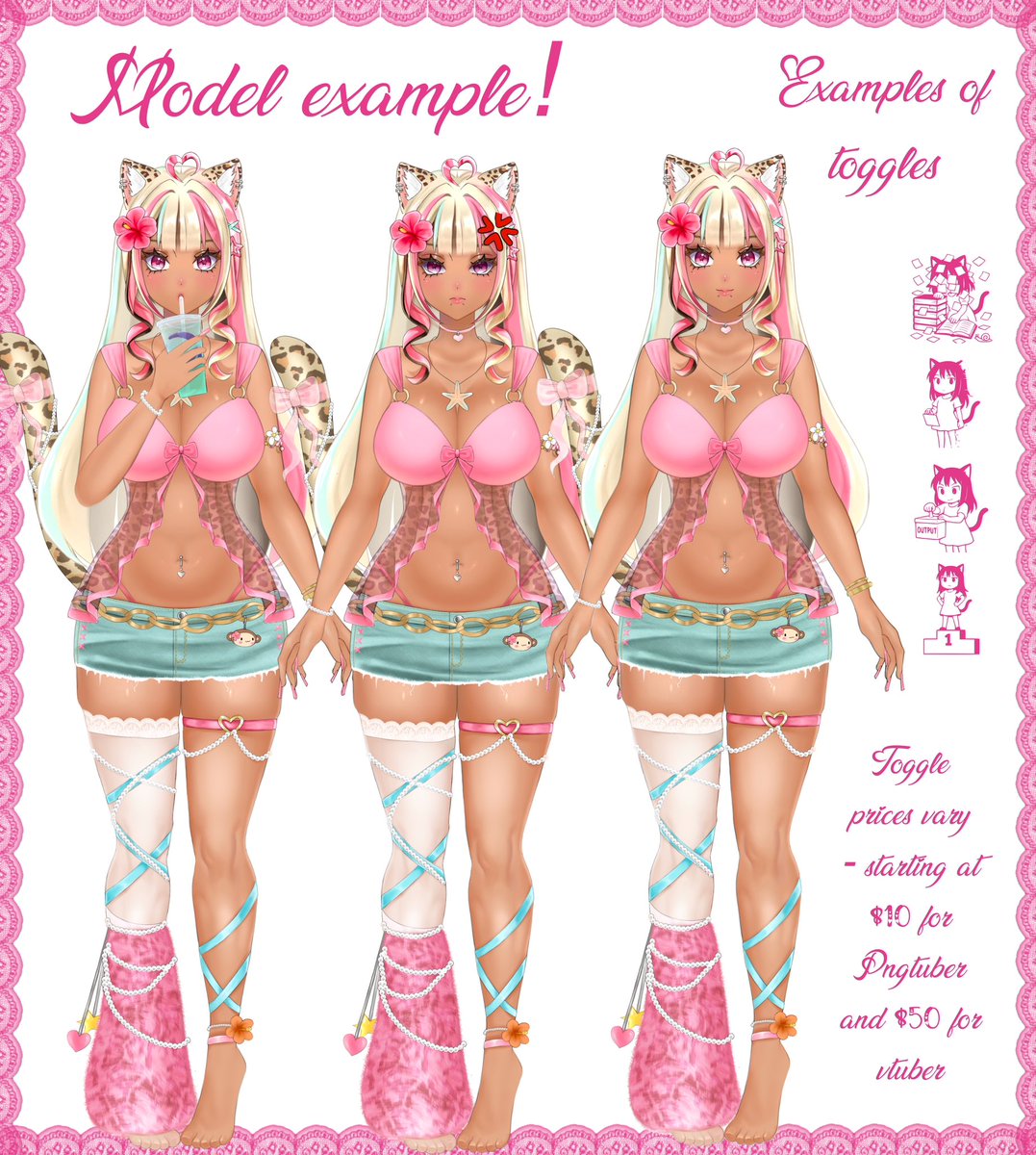 fushigxr0's tweet image. Vtuber model comms open! #Vtuber #vtubermodel #vtuberart