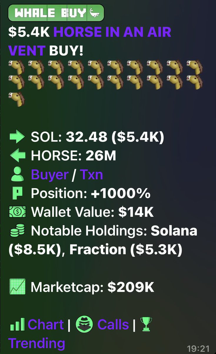BREAKING: 
32 SOL buy on $horse

Who is it? 

ventillions