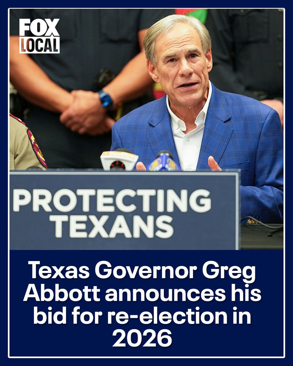 fox7austin's tweet image. Governor Greg Abbott announced his 2026 re-election bid, setting the stage for another race for Texas’ top office.

#GregAbbott #TexasPolitics