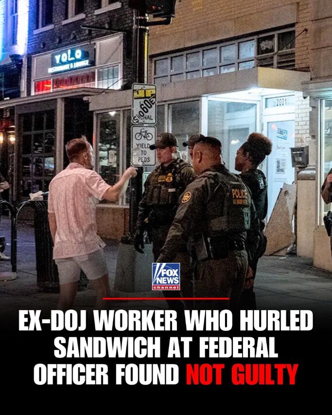 JosiTaylorah's tweet image. A former Department of Justice worker on trial for throwing a sandwich at a federal officer in Washington, D.C., earlier this year was found not guilty on Thursday.

Thoughts?
