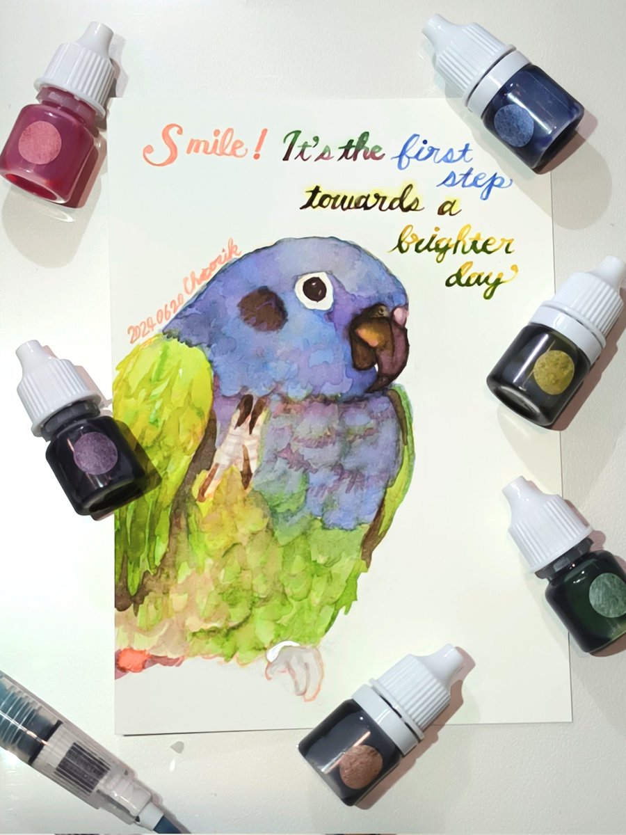 私の所属しているサークル
“アトリエ Drop's Refr.”💧🌈
(<a href="/DropsRefr/">アトリエDrop’sRefr.(ドロップス・リフラクション)</a>)
のオリジナルインクが
この度川崎文具店(<a href="/k_fountainpen/">川崎文具店</a>)にて販売頂く運びとなりました✨

取り扱っている色のバランスもよく、一色でも、全色でも作品に彩りを添えられる素敵なインクに仕上がっております
↓