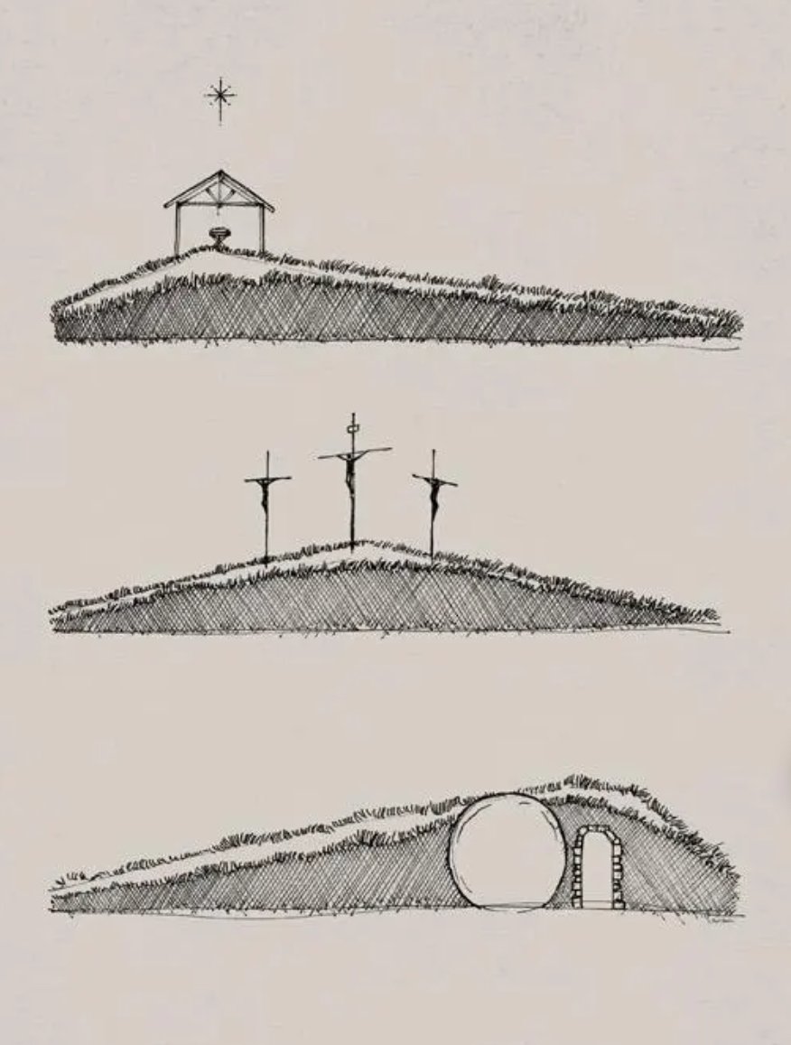 Born in Humility 
Died in Obedience 
Rose in Victory