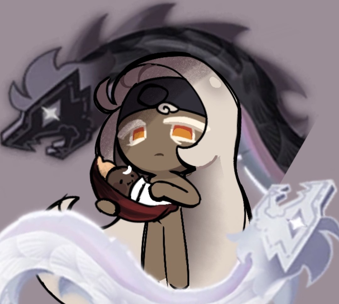 Baby cacao and mama👀
His white hair came first!!